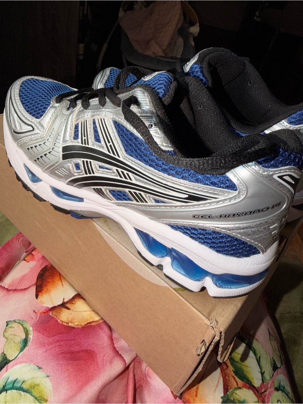Asics Blue Silver GEL Running Sneakers
